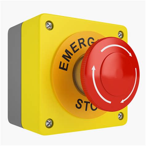 3D emergency stop button - TurboSquid 1266863