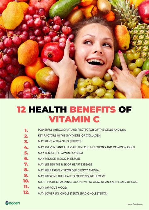 VITAMIN C - 12 Health Benefits and 24 Vitamin C Rich Foods - Ecosh
