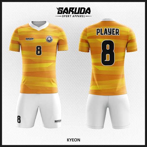 Desain Baju Futsal Code Kyeon Warna Kuning Emas Memukau