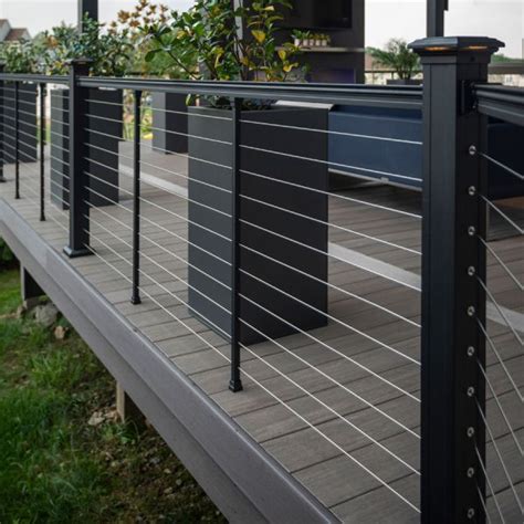 Cable Railing Top Rail Kit by Key-Link - DecksDirect Black Railing ...