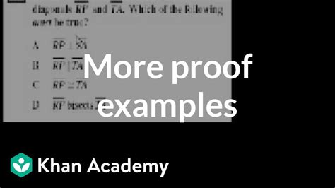 CA Geometry: More proofs | Worked examples | Geometry | Khan Academy - YouTube