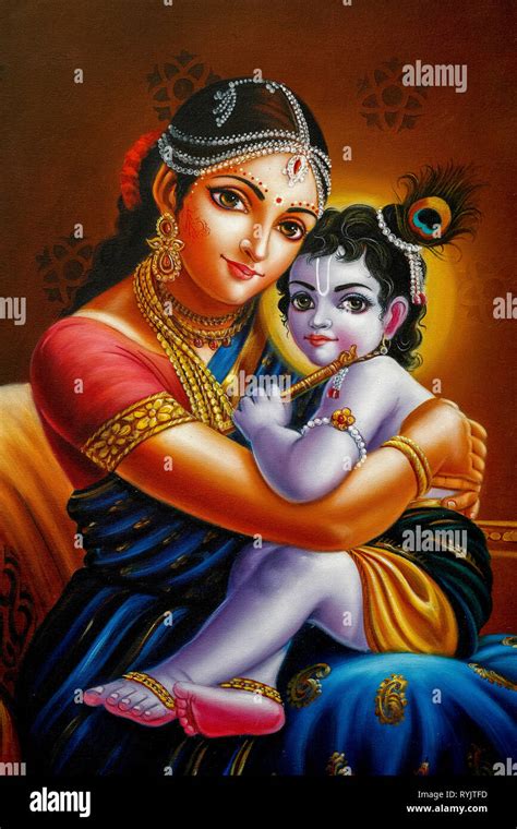 Krishna God Painting High Resolution Stock Photography and Images - Alamy