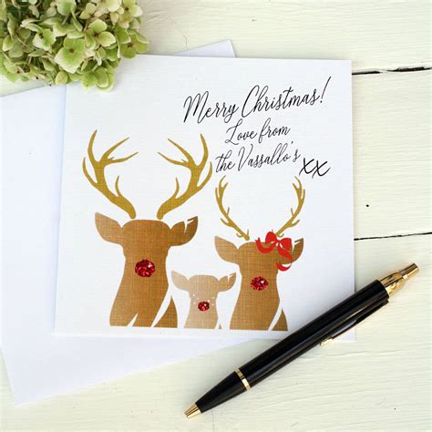 Personalised Christmas Reindeer Card By Juliet Reeves Designs | notonthehighstreet.com