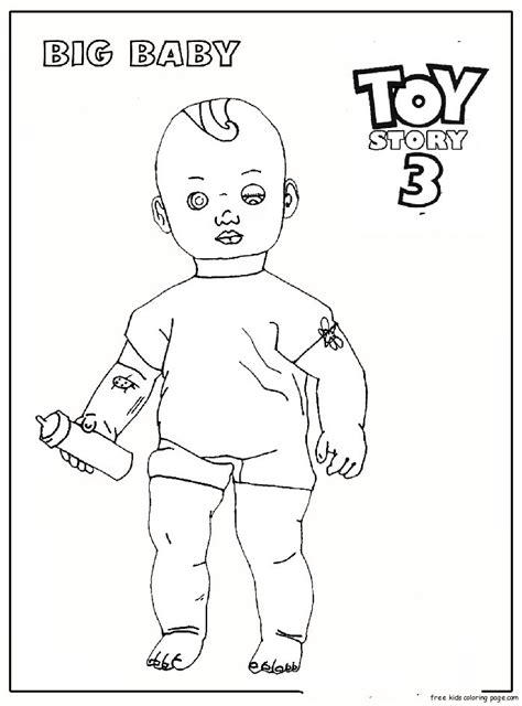 big baby toy story 3 coloring pages for kids