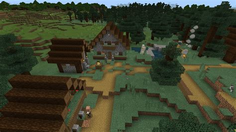 spawn in village, seed in comments : r/minecraftseeds