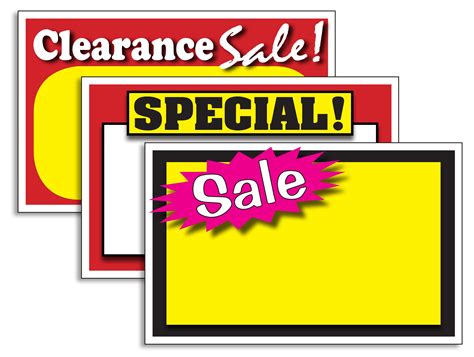 Buy 150 Assorted Retail Store Price Signs: New! Clearance/Sale/Special ...