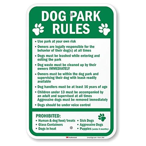 Best Dog Park Rules Sign - Ensure Safety And Order At Your Local Dog Park