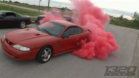 SN95 Mustang - Red Tire Burnout - YouTube