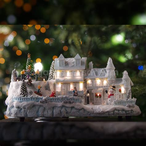 GARDENERSDREAM® LED CHRISTMAS VILLAGE SCENE MUSICAL LIGHTS FESTIVE ...