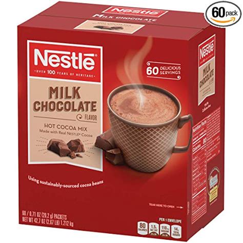 Amazon.com : Nestle Hot Chocolate Mix, Hot Cocoa, Milk Chocolate Flavor ...