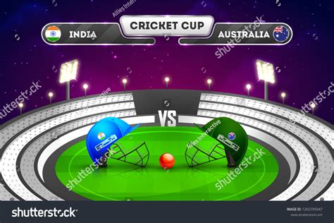 Cricket Tournament India Vs Australia Match Stock Vector (Royalty Free) 1265795947 | Shutterstock