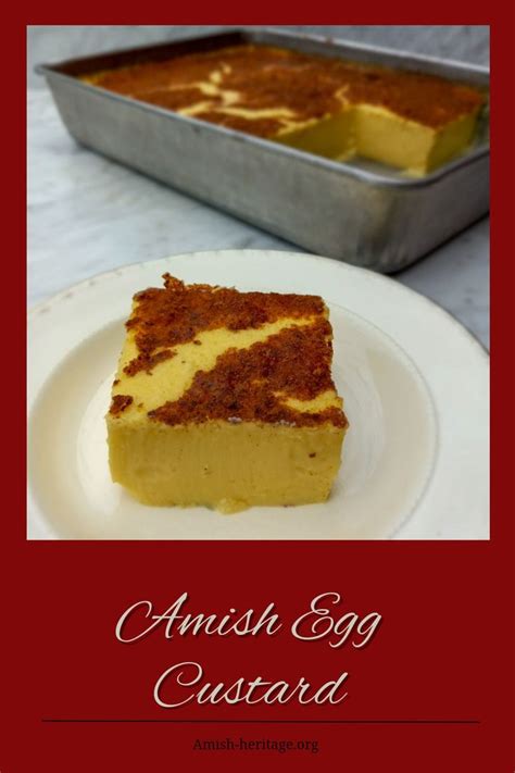 Amish Egg Custard Recipe | Custard recipes, Egg custard recipes, Baked ...