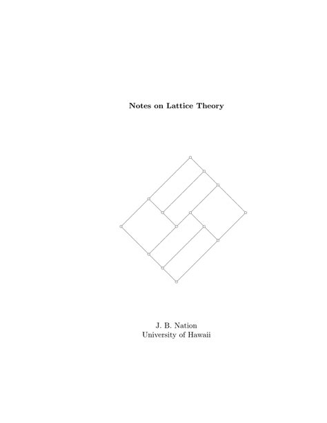 [PDF] Notes on Lattice Theory