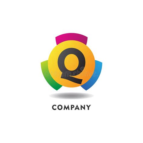 Letter Q Cheerful Logo Concept, Colorful Alphabetical Logo Design Template 向量例证 - 插画 包括有 教育 ...