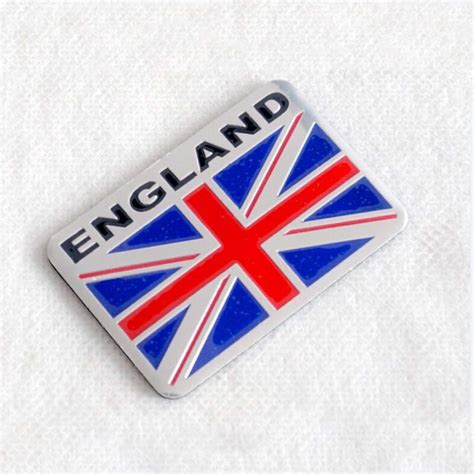 (30 pieces/lot ) Wholesale 3D Aluminum United Kingdom British Flag Stickers Decals For Car ...