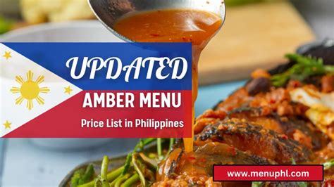 AMBER MENU PHILIPPINES & UPDATED PRICES 2023