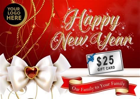 Happy New Year Gift Card Template | PosterMyWall