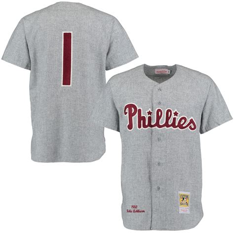 Richie Ashburn 1950 Philadelphia Phillies Mitchell & Ness Authentic Throwback Jersey - Gray