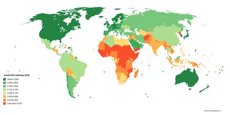 HDI around the world (2018) : r/MapPorn