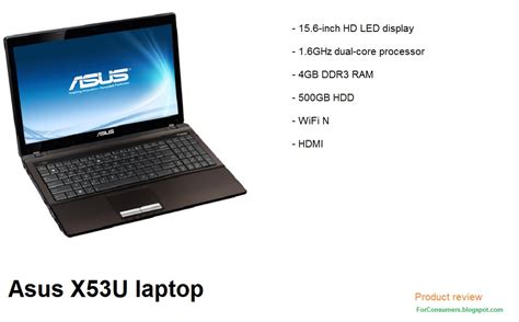 Asus X53U-SX155V laptop specs and review | TEST and REVIEW