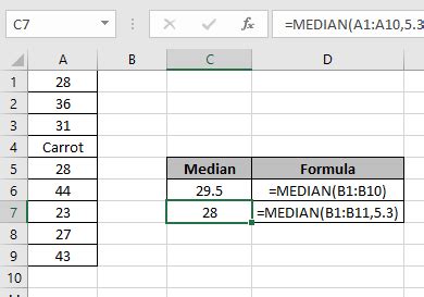 How to use the MEDIAN function in Excel