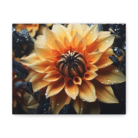 Canvas Gallery Wraps Floral Delight: Stunning Close-up Flower - Etsy