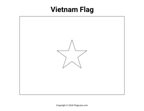 Free Vietnam Flag Coloring Page