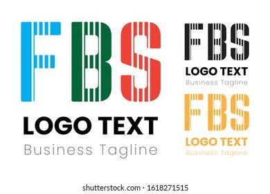 Fbs Lettering Logo Design Eps10 Vector Stock Vector (Royalty Free ...