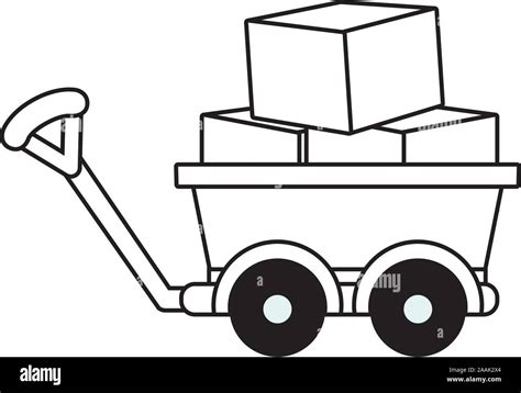 Isolated toys boxes inside cart vector design Stock Vector Image & Art - Alamy