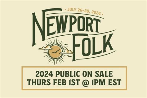 Newport Folk Festival 2024 Tickets - Fern Gwennie