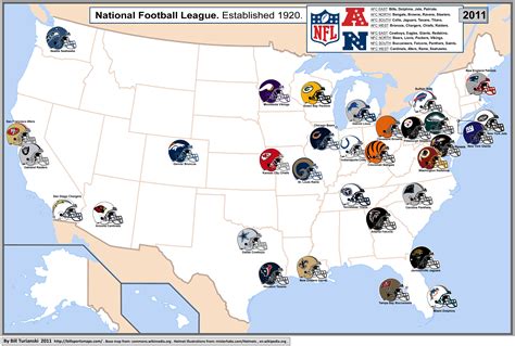 Nfl Football Teams Map | Living Room Design 2020