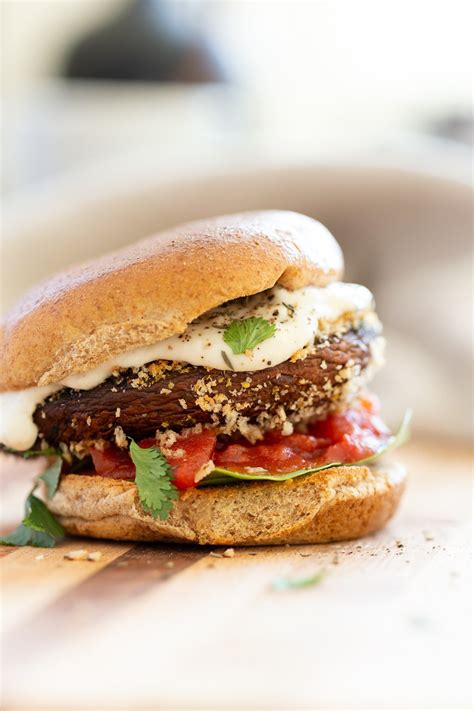 Vegan Portobello Mushroom Burger - Vegan Richa