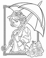 Victorian Lady By Raposavyk On DeviantArt In 2023  Coloring book Art sketch template