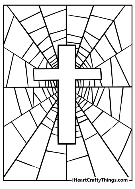 Christian Cross Clip Art Free Coloring Pages