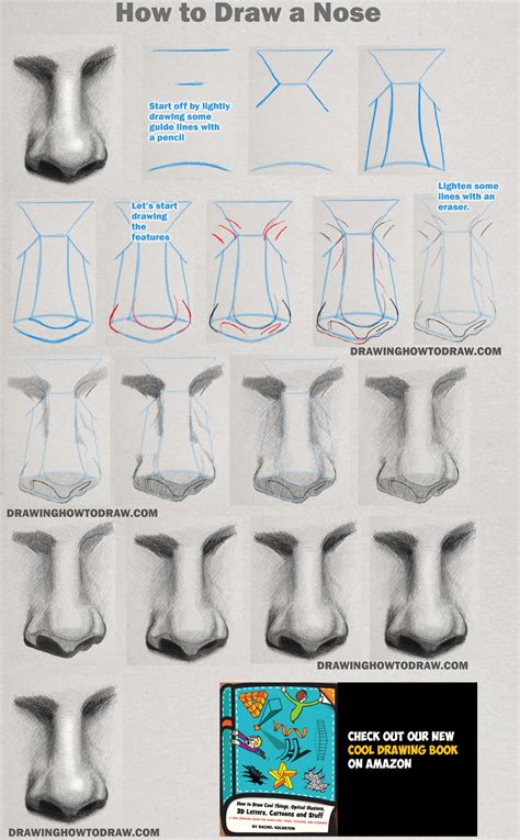 Step By Step Drawing Noses