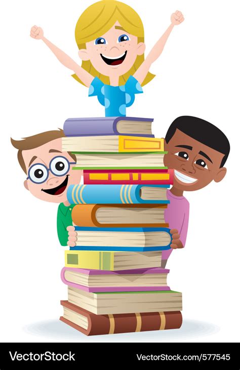 Books and kids Royalty Free Vector Image - VectorStock