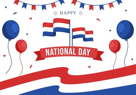 Premium Vector | Happy netherland national day illustration with netherlands flag in flat ...