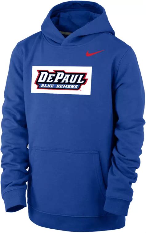 Nike Youth DePaul Blue Demons Royal Blue Club Fleece Pullover Hoodie ...