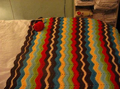 The Constant Gatherer: chevron ripple crochet afghan