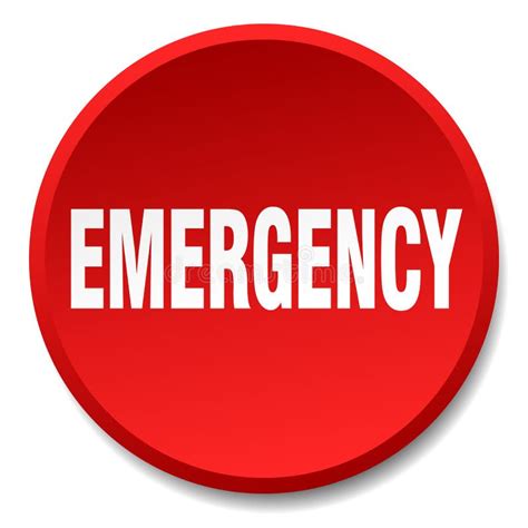 Emergency button stock vector. Illustration of emergency - 122695573