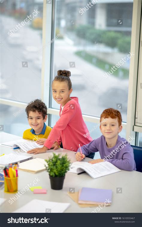 Group Work Class Three Happy Kids Stock Photo 1610555467 | Shutterstock