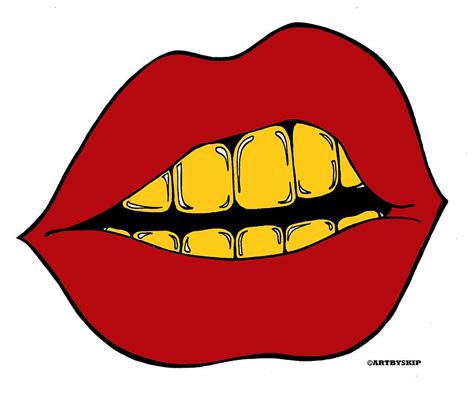 Big Lips Drawing by SKIP Smith