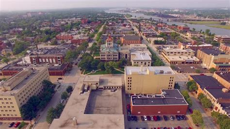 Scenic Downtown Green Bay Wisconsin Aerial Flyover. Stock Footage Video 11474885 - Shutterstock