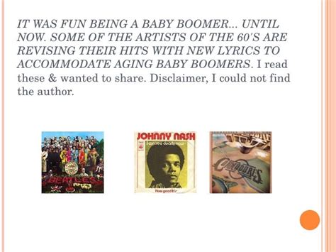 Baby Boomer Music With Humorus Title Changes