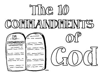 Ten Commandments Coloring Pages