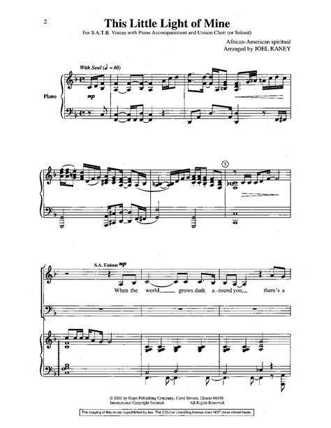 This Little Light of Mine (SATB/Unison ) arr | J.W. Pepper Sheet Music