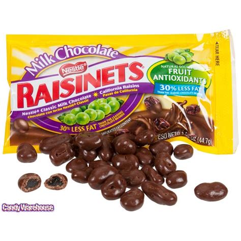 Raisinets Milk Chocolate Raisins Candy Packs: 36-Piece Box | Chocolate raisins, Gluten free ...