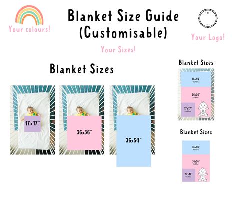 Baby Blanket Size Guide, Blanket Size Chart, Downloadable Size ...