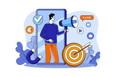 Social Media Marketing Illustration concept. A flat illustration ...