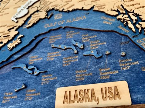 Alaska Map State of Alaska Map With Multiple Wood Layers Topographical ...